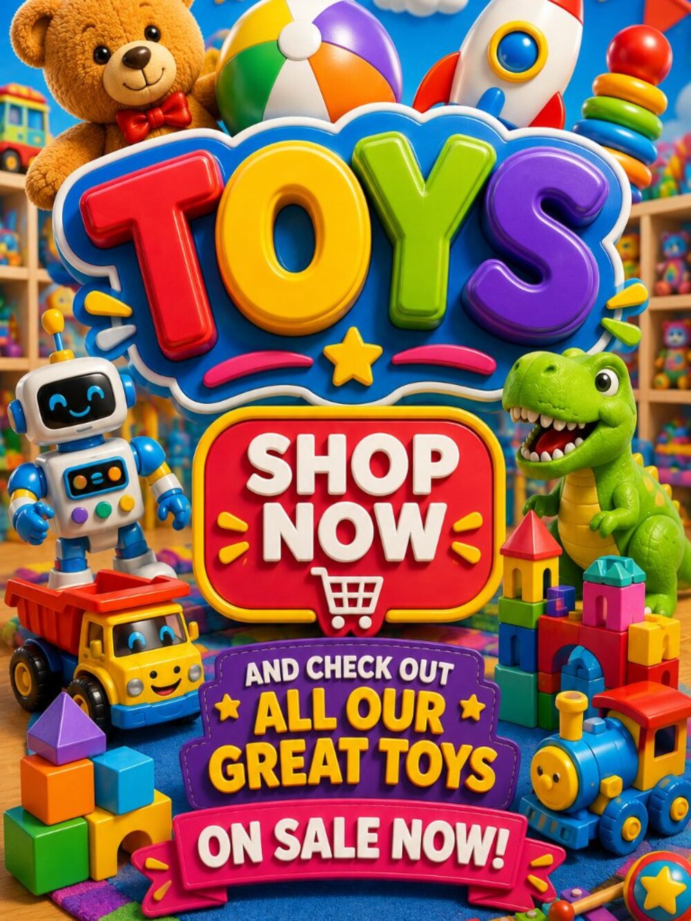 TOYS TOYS AND MORE TOYS "THIS IS ONLY AN AD"